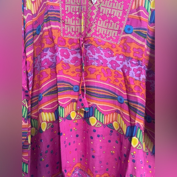 Pink pattern tunic , comfy tunic , top - Picture 3 of 4